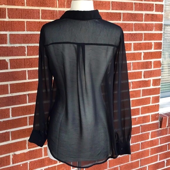 NWT Ambiance Apparel Sheer Blouse - Picture 5 of 9